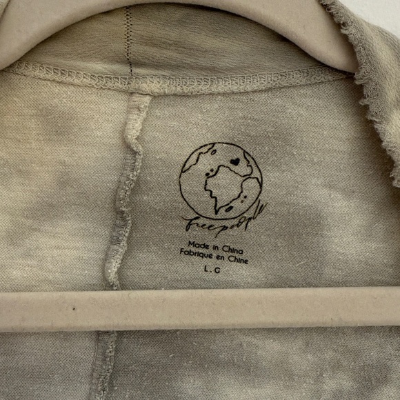 Free People Gray Tie-Dye Kimono - Picture 2 of 5